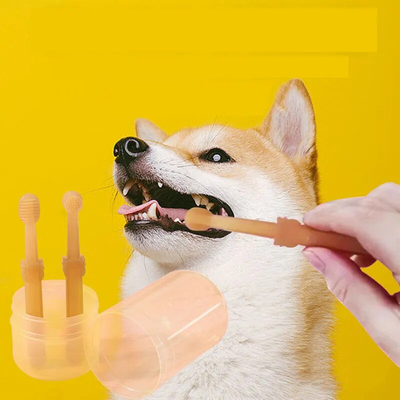 NanoFlex Pet Toothbrush with Tongue Scraper